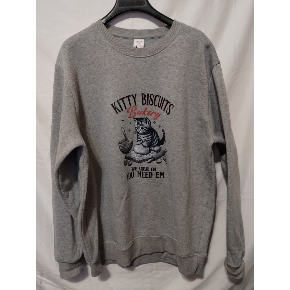Kitty Biscuits Bakery We Knead Em You Need Em Cat Graphic Sweatshirt2XL